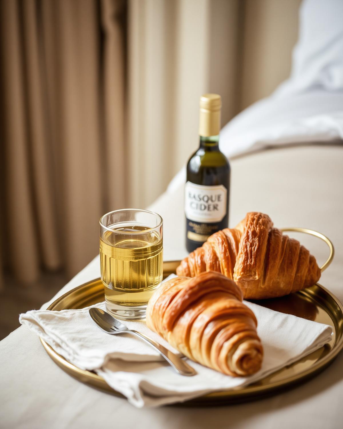 Desayuno con sidra vasca
